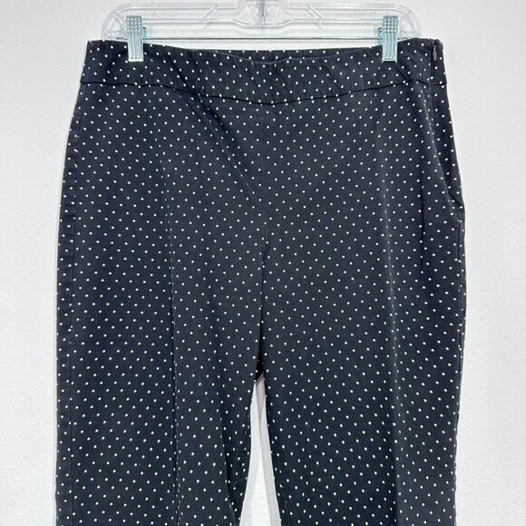 Talbots Size 10 Chantham Ankle Pant Black Polka Dot Pants Classic Career Summer - Picture 2 of 7